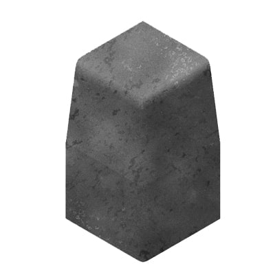 Large Kerb External Angle 200mm x 125mm x 125mm Charcoal