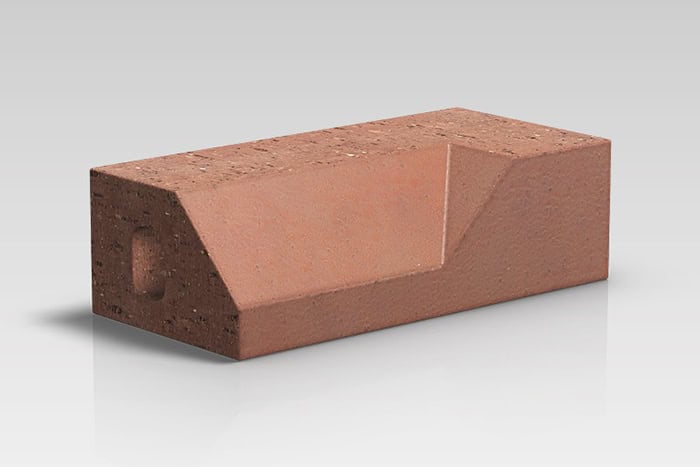 Pl 4.2 Plinth Internal Return Corner Red Left 73mm
