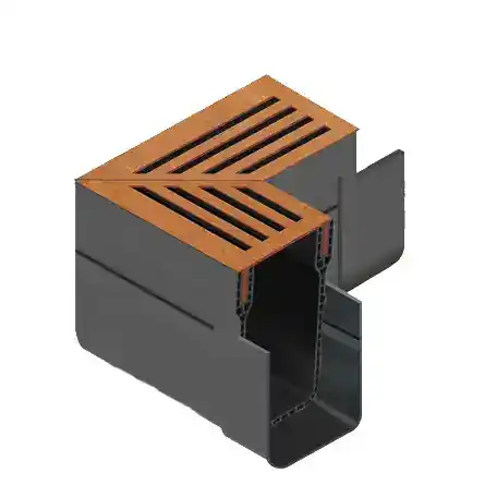 Aco Slimline Corten Rust Corner Unit