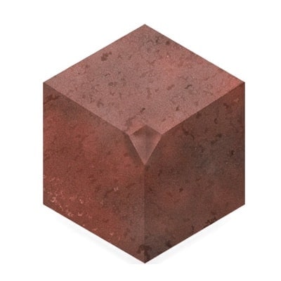 Small Kerb Internal Angle 125mm x 125mm x 125mm Red