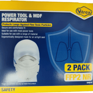 Vitrex Power Tool & MDF Respirator P2 Pack 2