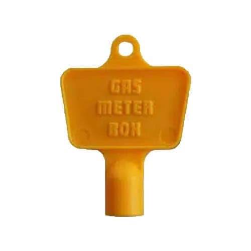 Yellow Plastic Gas Meter Box Key
