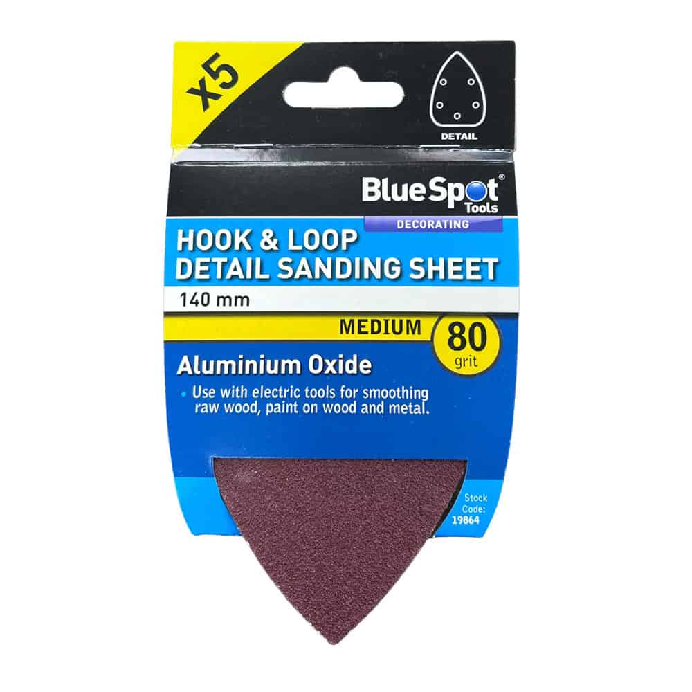 Hook & Loop Detail Sanding Sheets Medium - 5 pack