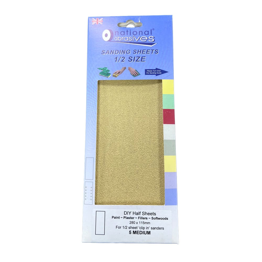 Sanding Sheets Half Size Medium - 5 pack